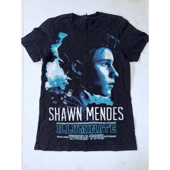 Shawn Mendes illuminate world tour shirt size small black short sleeve - Picture 1 of 2